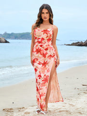 Sexy Backless Printed Bodycon Dress