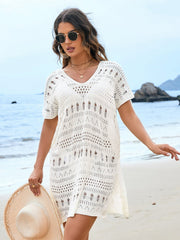 Sexy Cut-Out Crochet Seaside Holiday Sunscreen Dress