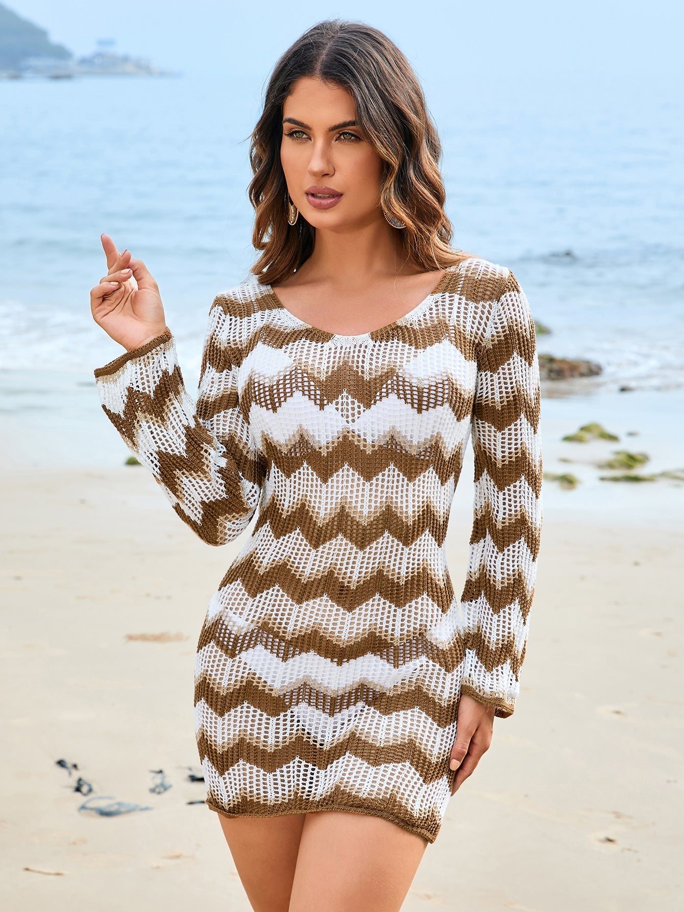 Vintage-Inspired Outdoor Casual Knitted Dress