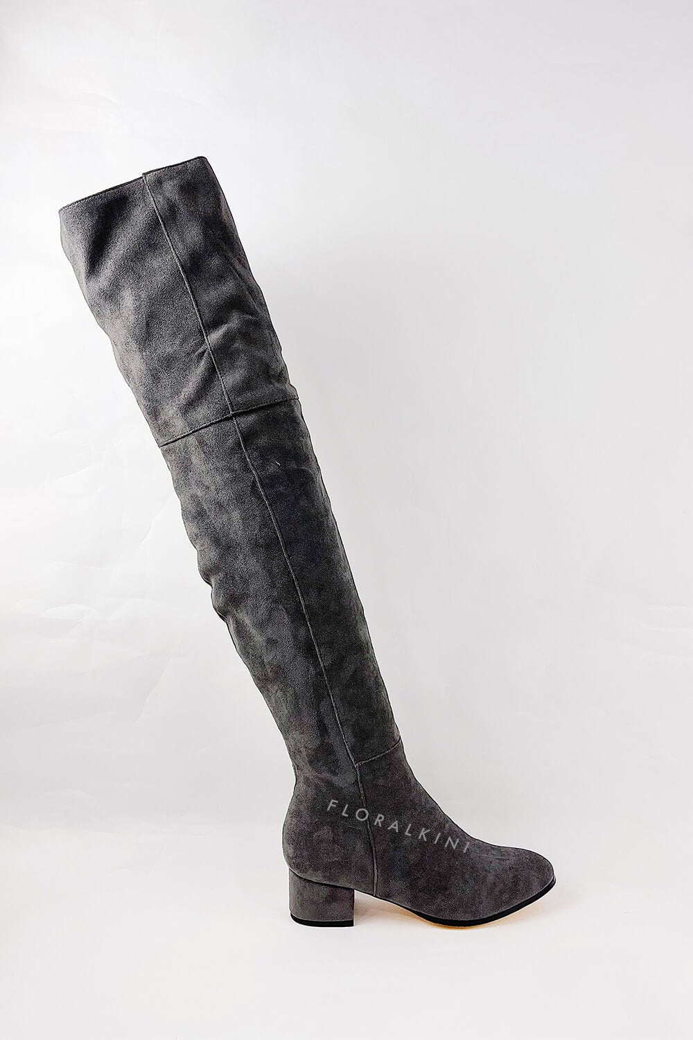 Faux Suede Over-The-Knee Thigh High Flat Boots