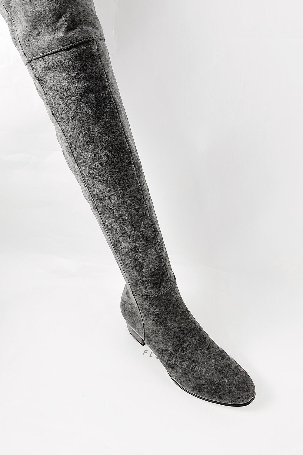 Faux Suede Over-The-Knee Thigh High Flat Boots