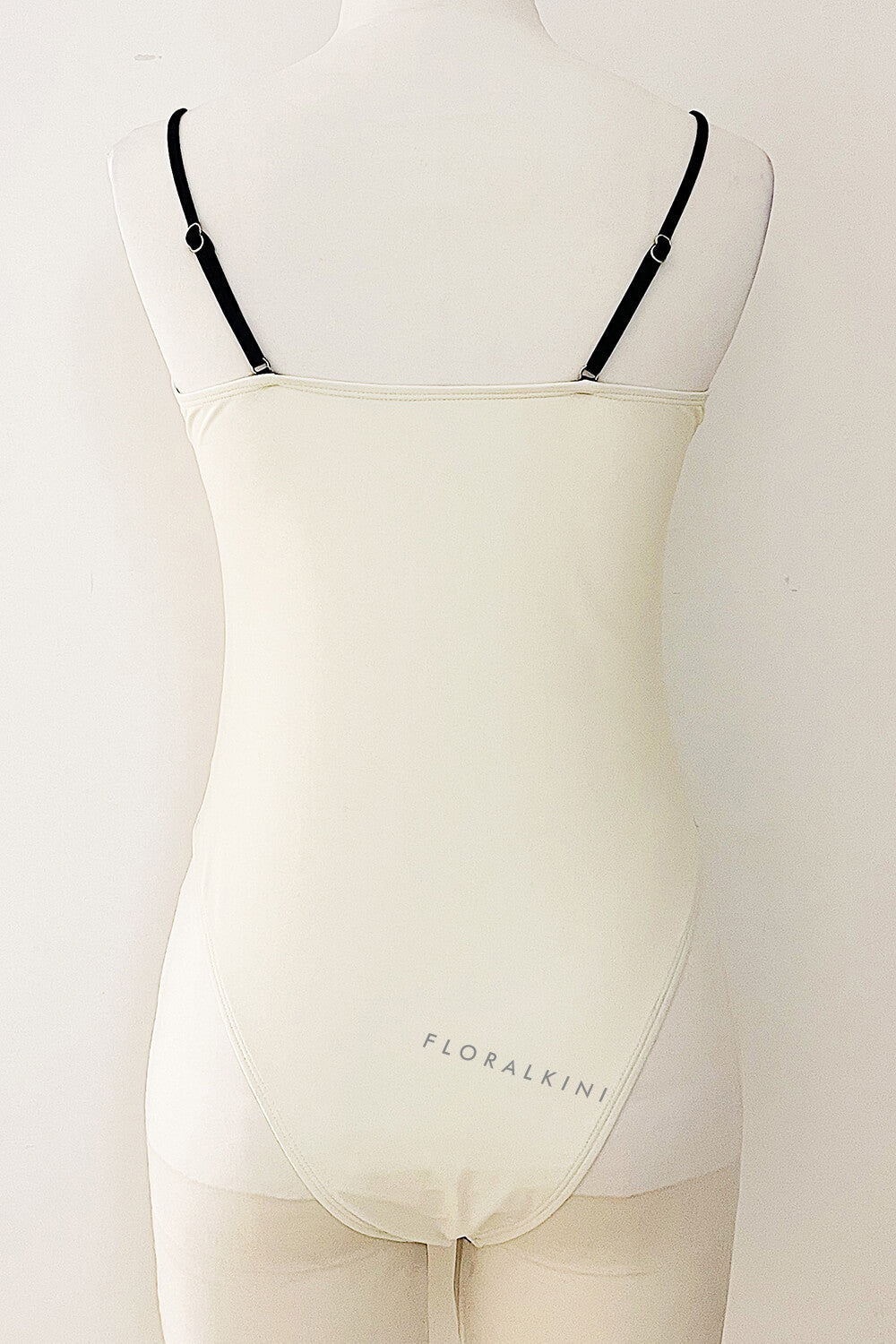 Colorblock High Rise One Piece Swimsuit - Cream & Black