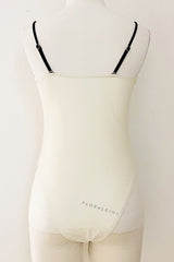 Colorblock High Rise One Piece Swimsuit - Cream & Black