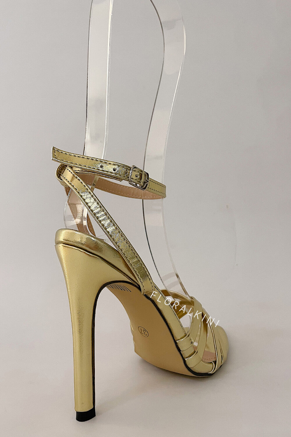 Strappy Open Pointed Toe Stiletto Heeled Sandals