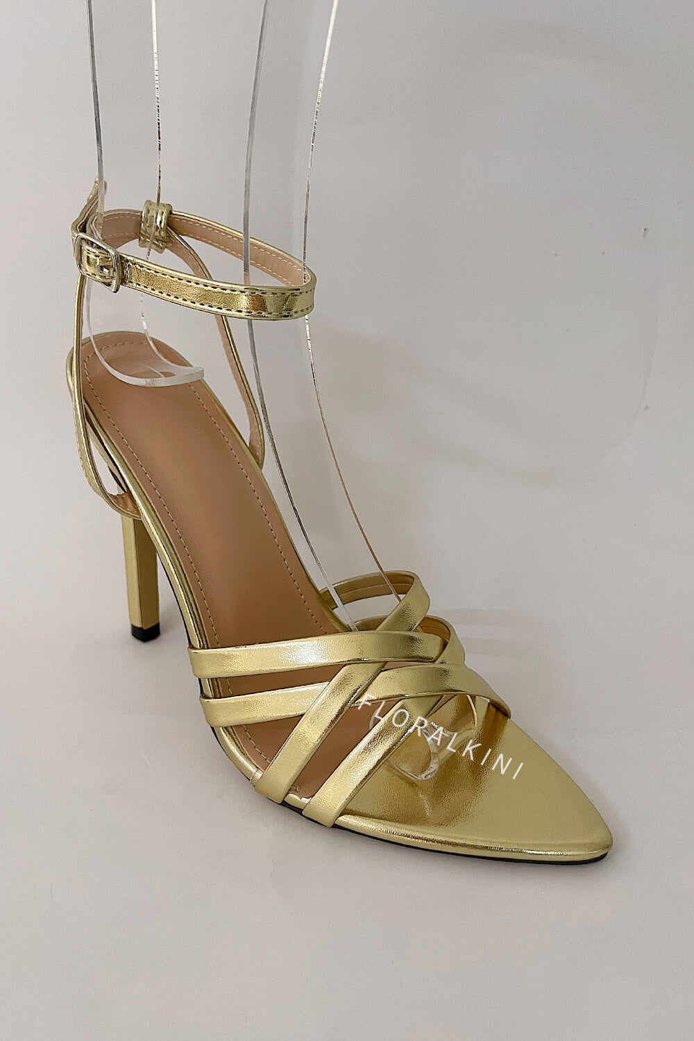 Strappy Open Pointed Toe Stiletto Heeled Sandals
