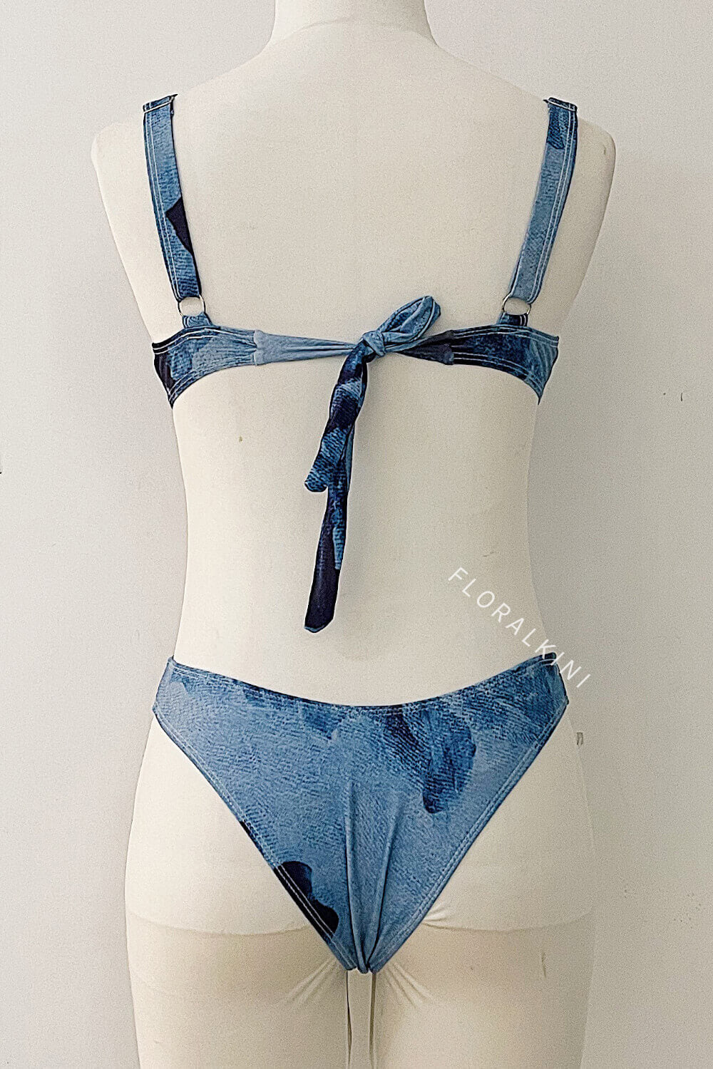 Floral Underwire High-Cut Bikini Set With Self-Tie Maxi Sarong Skirt