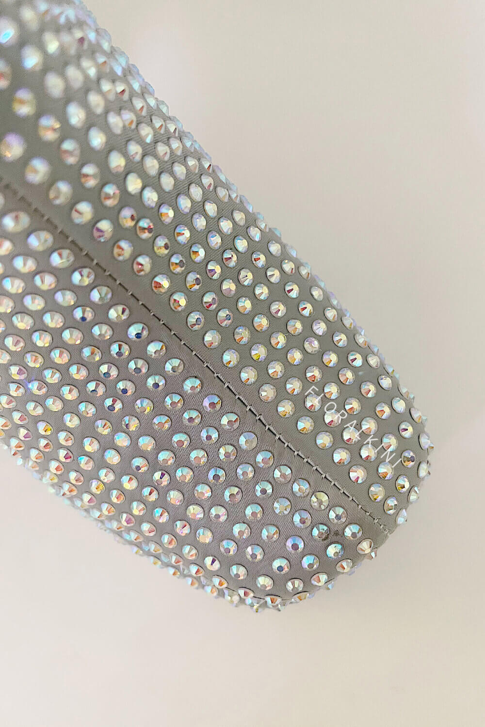 Rhinestone-Embellished Platform High Block Heel Ankle Bootie