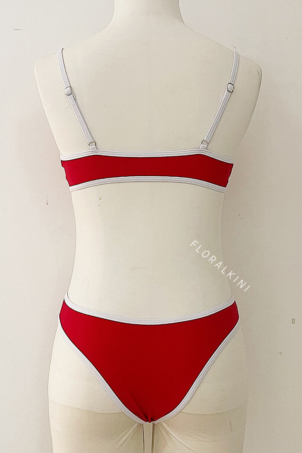 Colorblock Contrast Trim Triangle Bikini Set