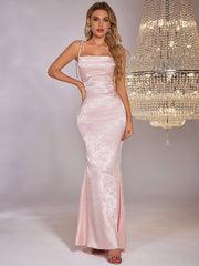 Blossom Satin Gown Dress