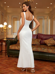 Square Neckline Sheath Dress