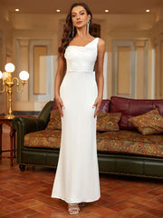One-Shoulder Sheath Gown Dress