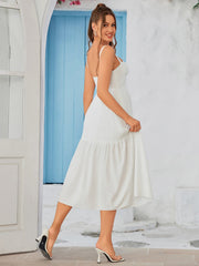 Backless Bustier Midi Dress