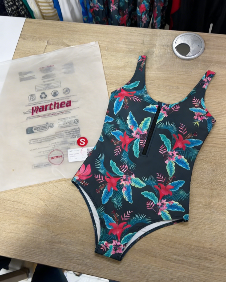 Backless Floral Print Swimsuit