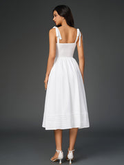 Sexy Solid V-Neck Ruched Midi Dress
