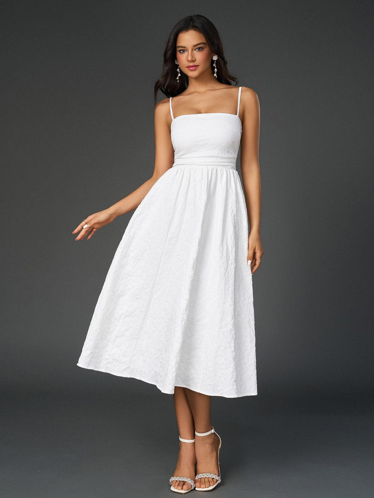 Solid Corset Backless Ruched Slip Dress