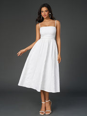 Solid Corset Backless Ruched Slip Dress