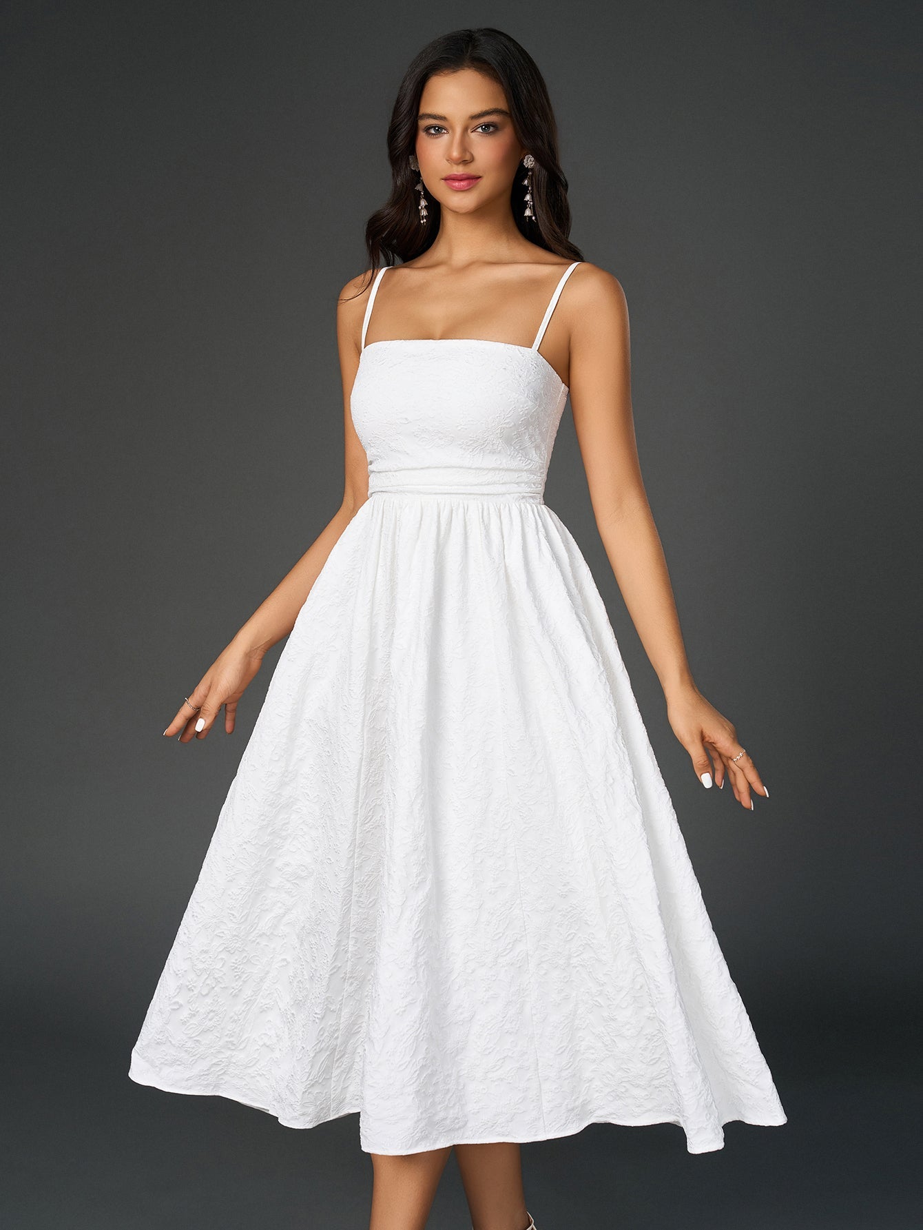 Solid Corset Backless Ruched Slip Dress