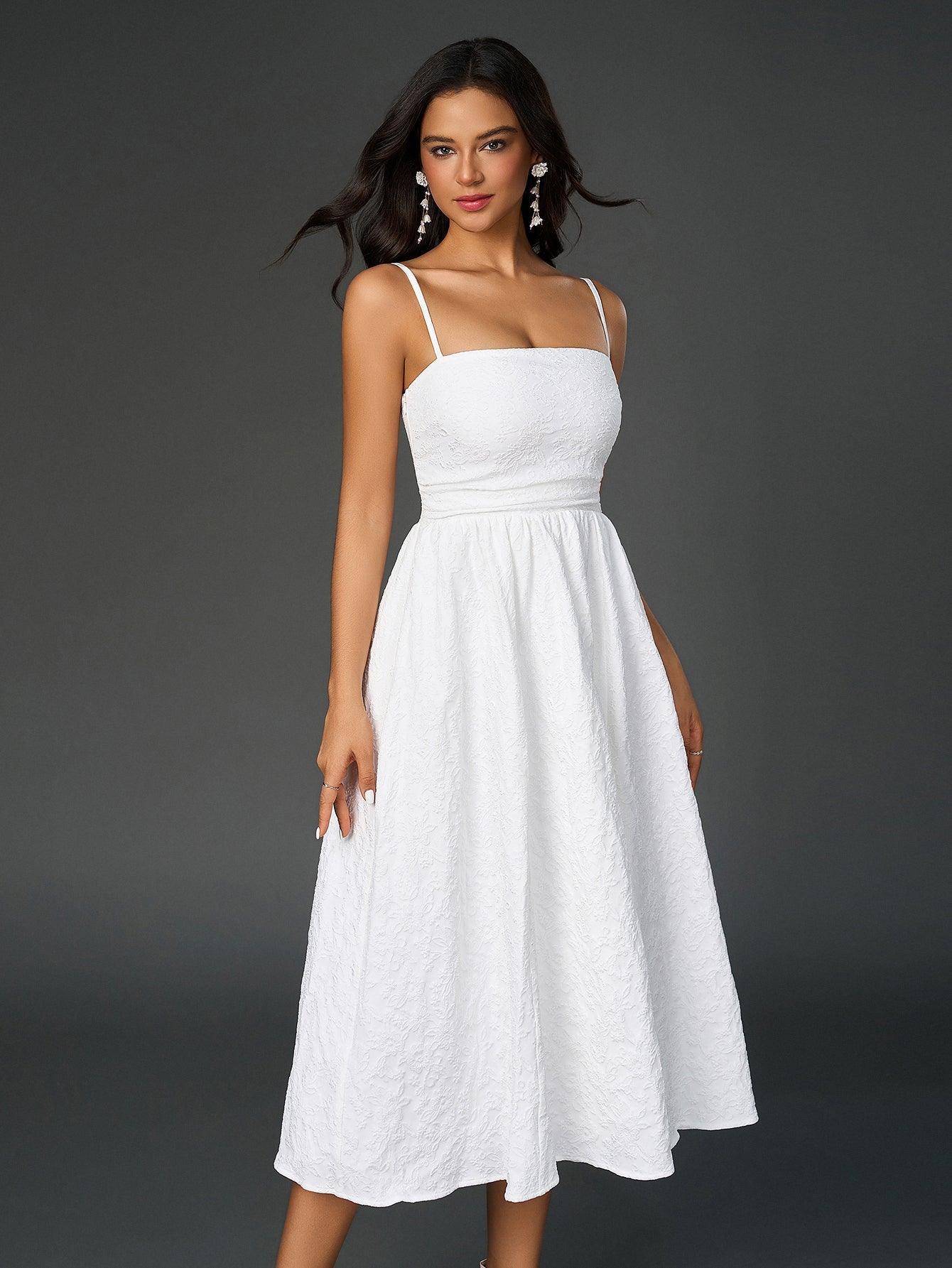 Solid Corset Backless Ruched Slip Dress