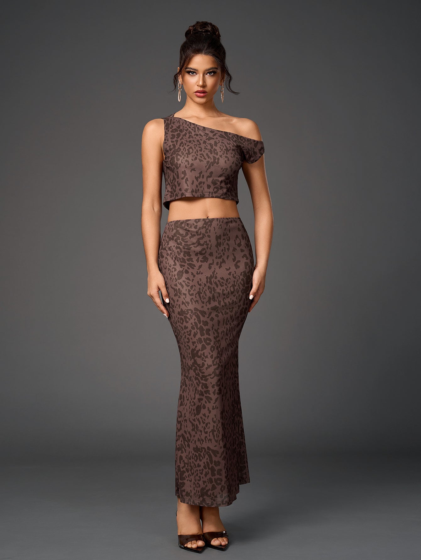 Sleeveless Backless Crop Top & Bodycon Skirt
