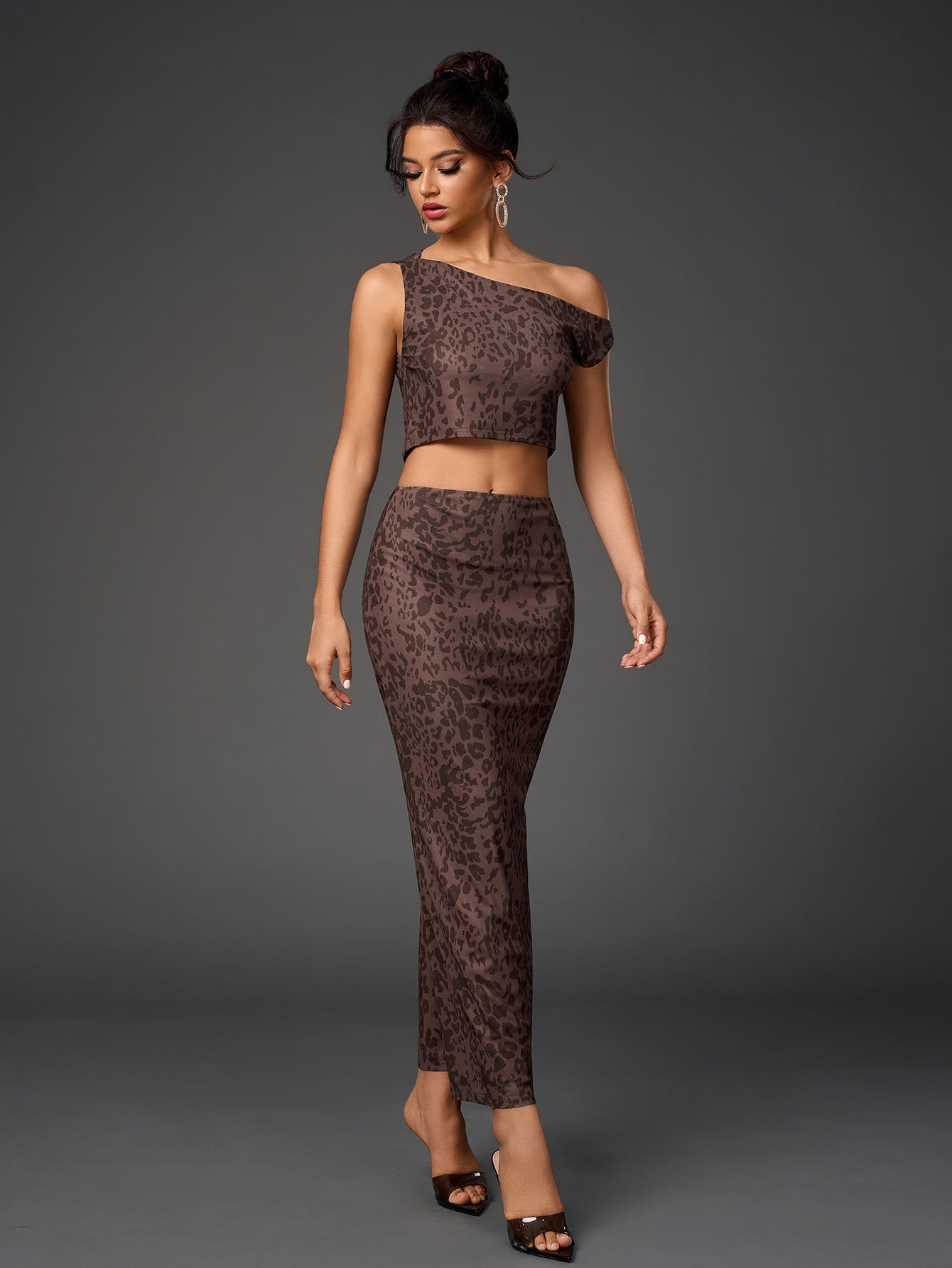 Sleeveless Backless Crop Top & Bodycon Skirt