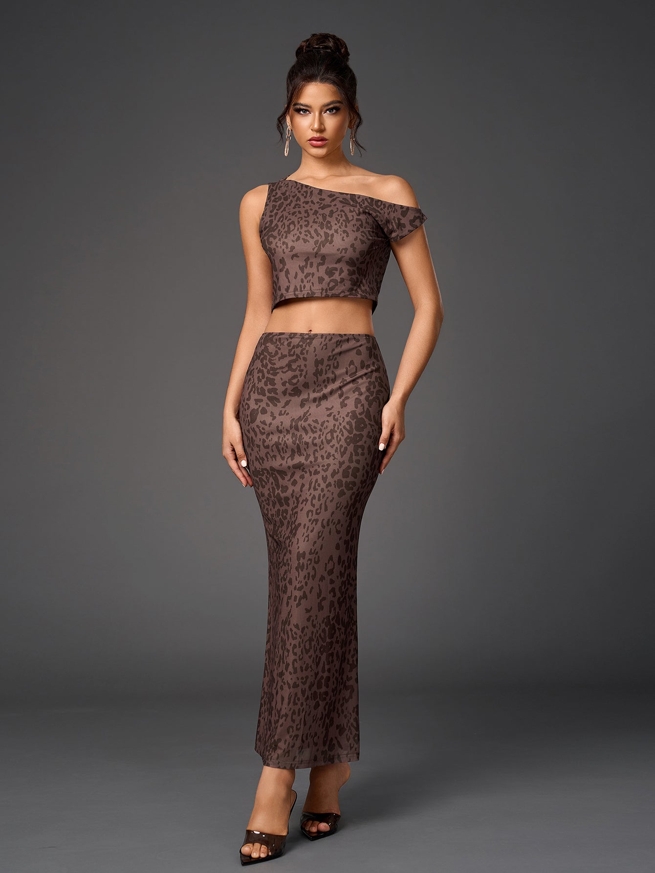 Sleeveless Backless Crop Top & Bodycon Skirt