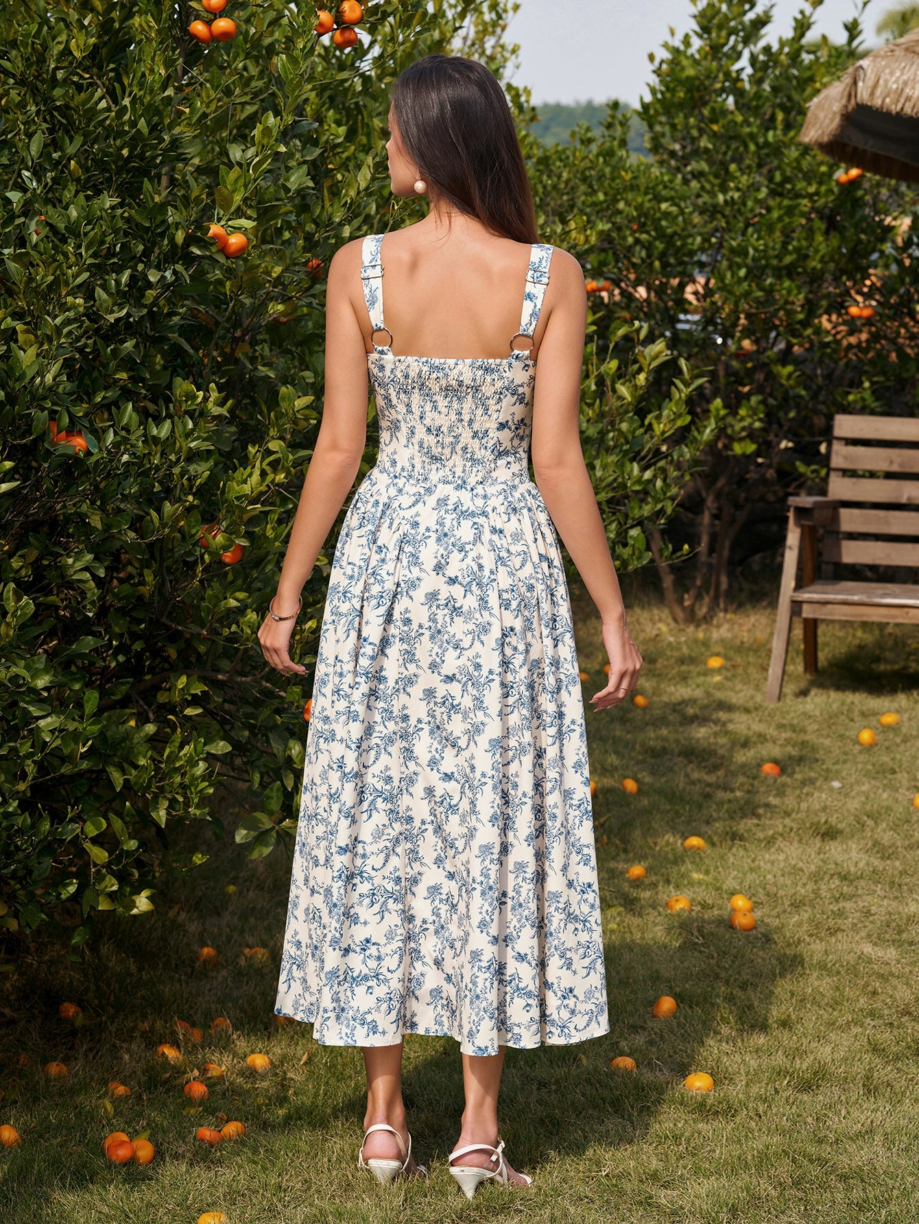 Deep V-Neck Backless Ruched Corset Dress