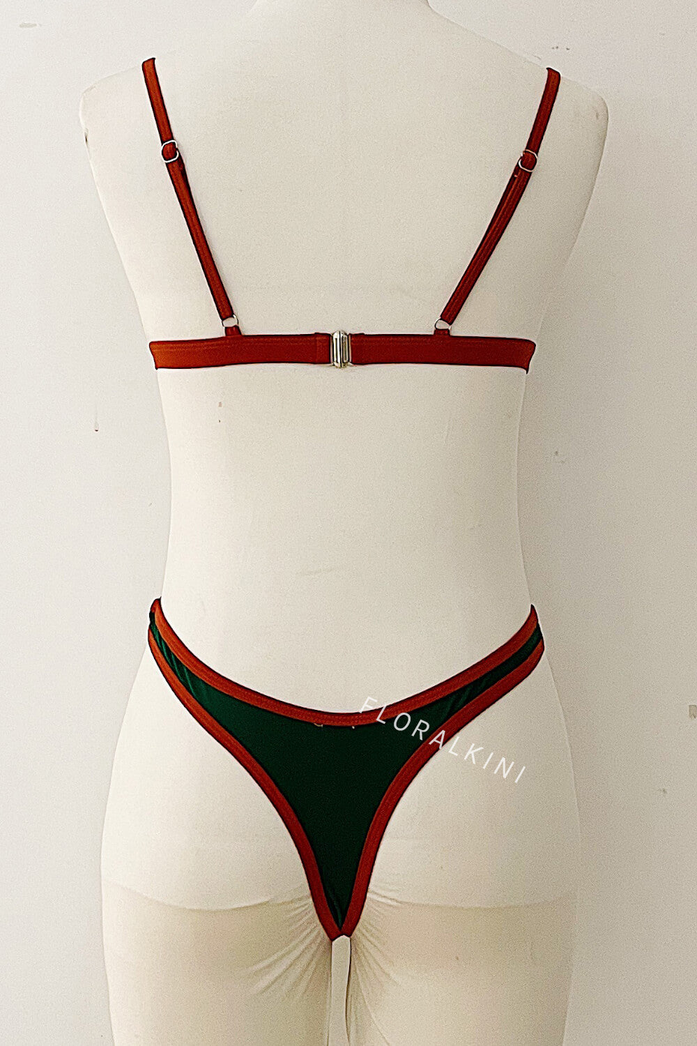 Color Block V-Wire High Cut Bikini Set