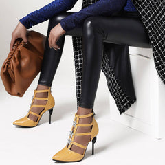 Gladiator Star Decor Stiletto Heels Platform Sandals