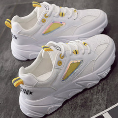 Mesh Tie Front Chunky Sole Sneakers