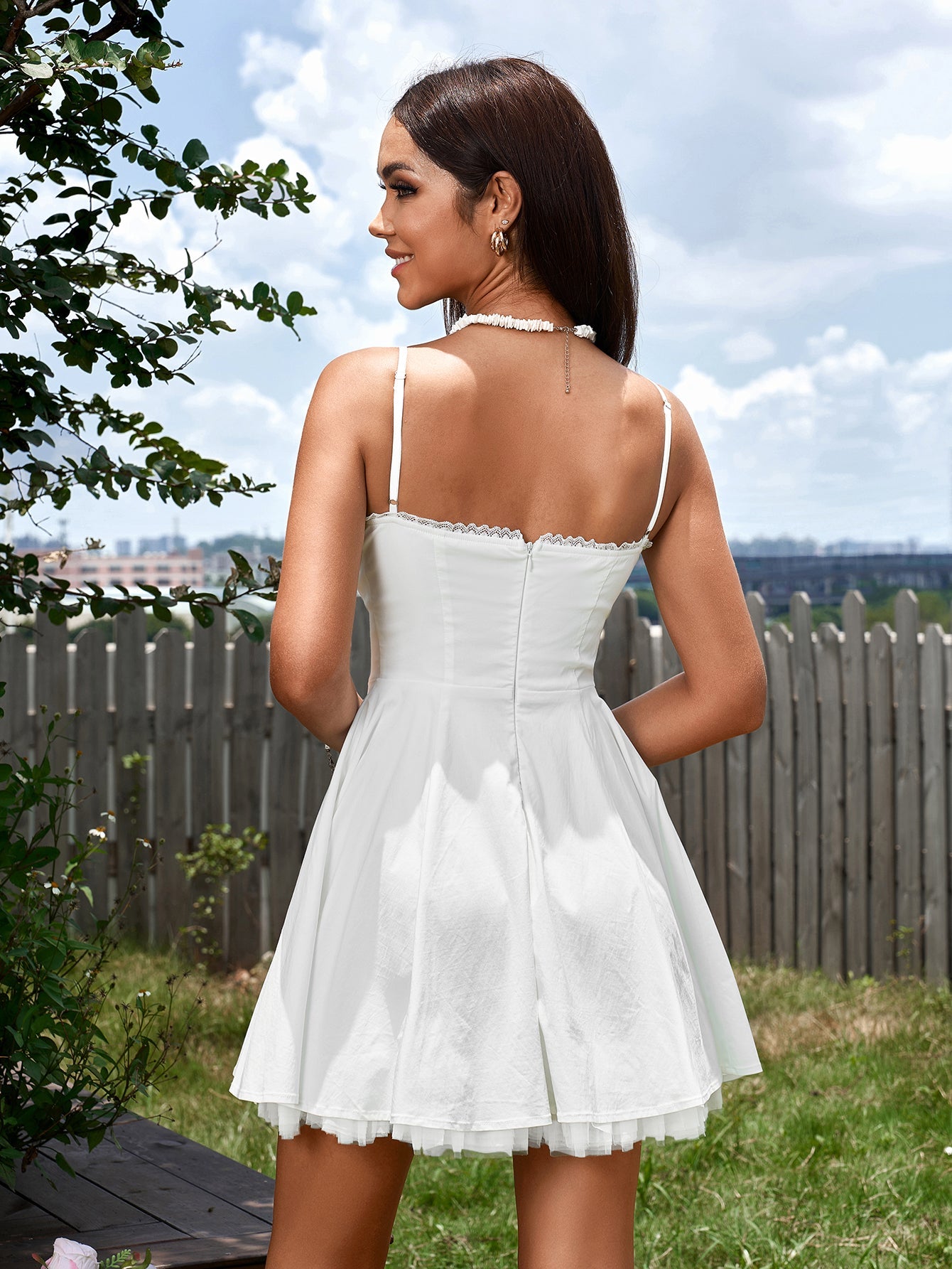 Sexy Sleeveless Backless Ruched Slip Mini Dress