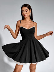 Sexy Sleeveless Backless Ruched Slip Mini Dress