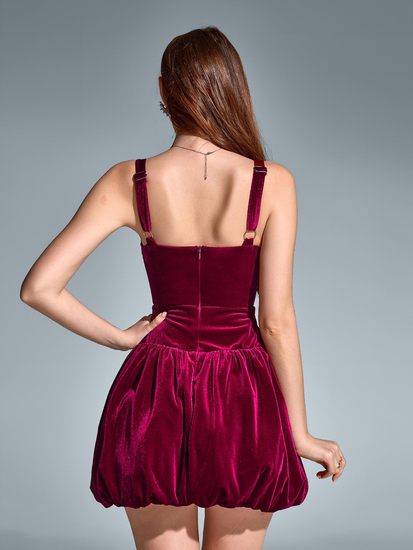 Sexy Sleeveless Backless Square-Neck Ruched Mini Dress