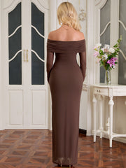 Off Shoulder Ruched Crisscross Mesh Bodycon Dress