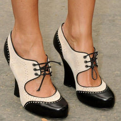PU Two Tone Cap-toe Strapped Sandals