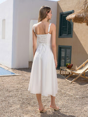 Ruched Bust Split Thigh Cami Dress