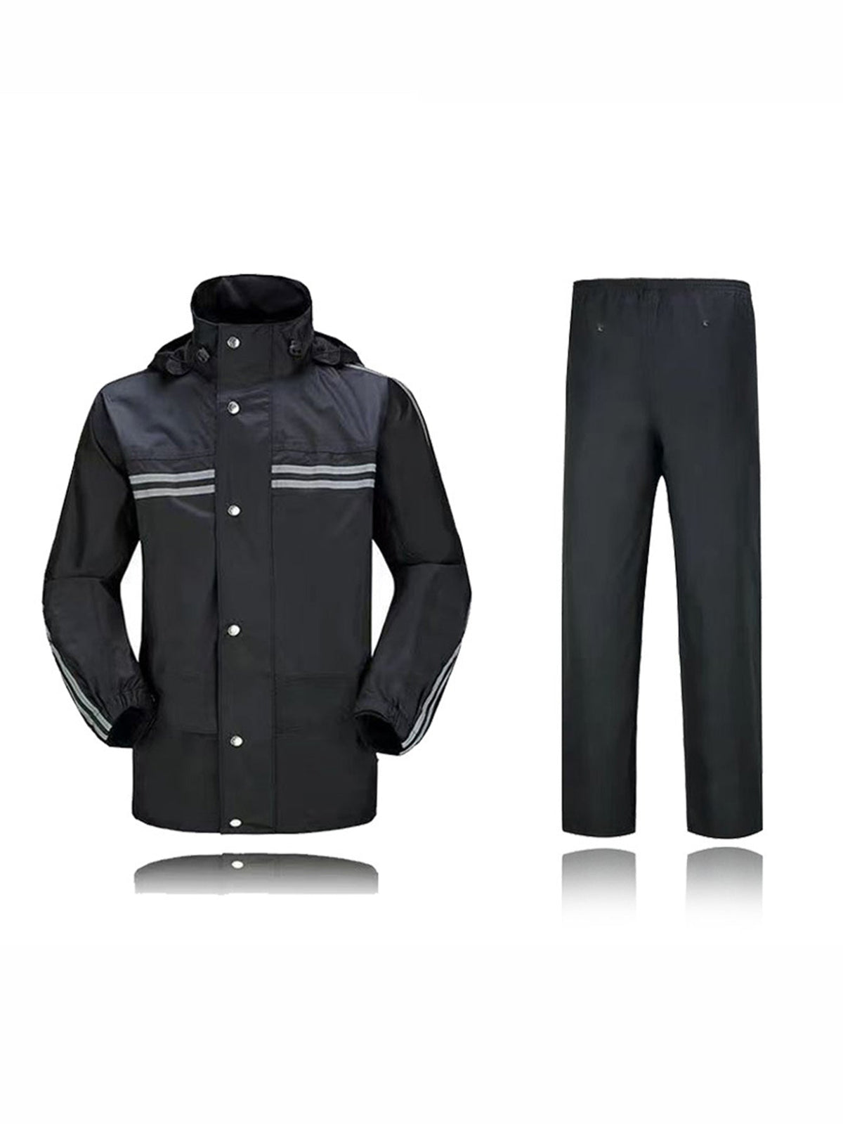 Solid Waterproof Jacket With Pants