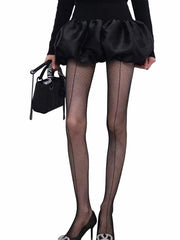 Vertical Seam Fishnet Pantyhose