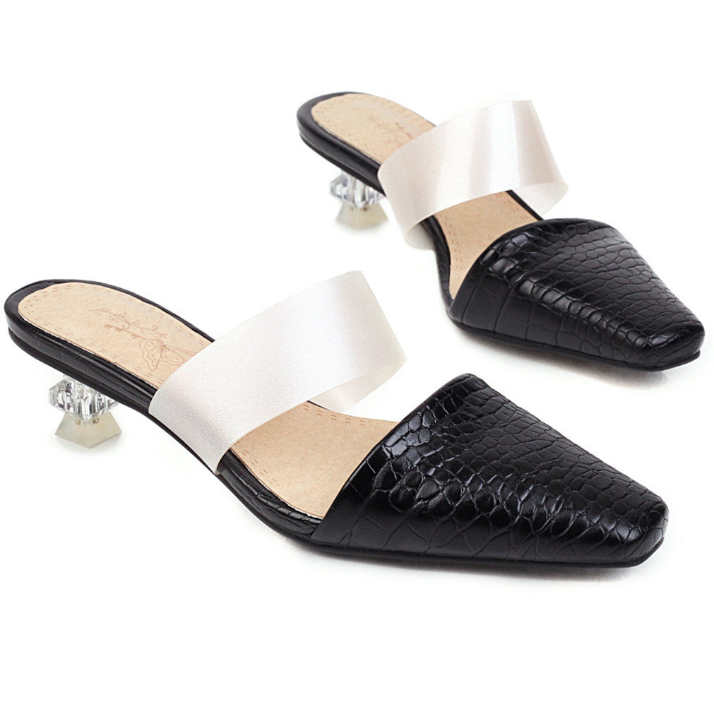Closed-toe Low Heel Sandals Pumps Shoes