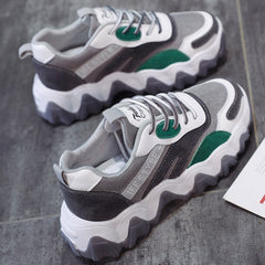 Multi-color Lace-up Chunky Sole Sneakers