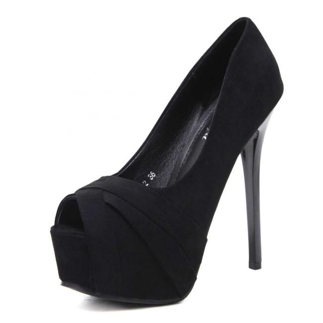 Suede Stiletto Heels Pumps Prom Shoes