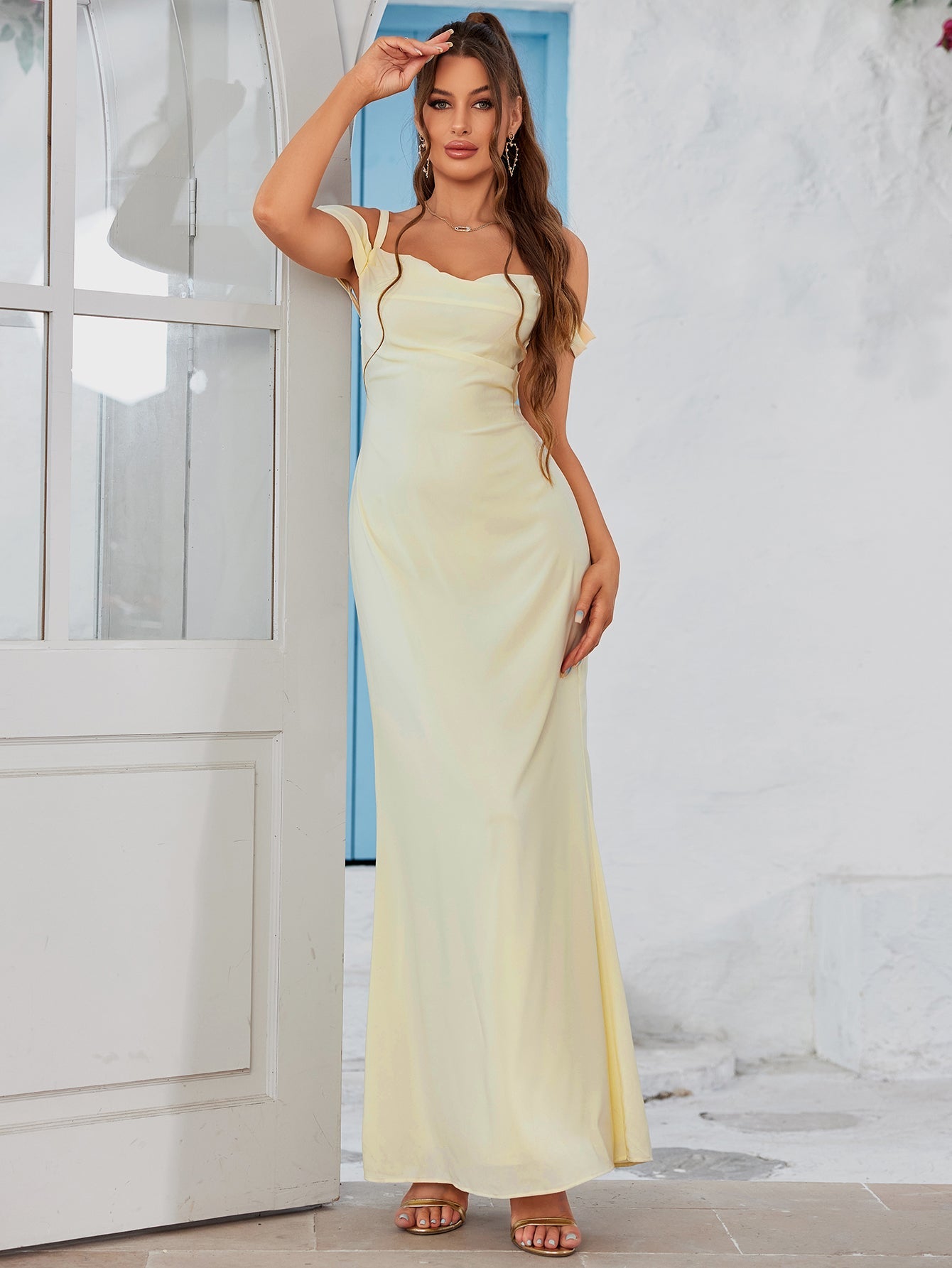 Ethereal Shoulder Ties Maxi Dress