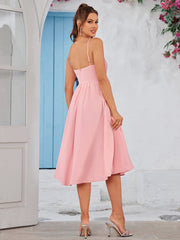 Backless Flowy Midi Dress