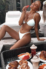 White Wire V Bra Bikini Top