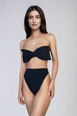 Bow Bandeau High Waisted Bikini Set