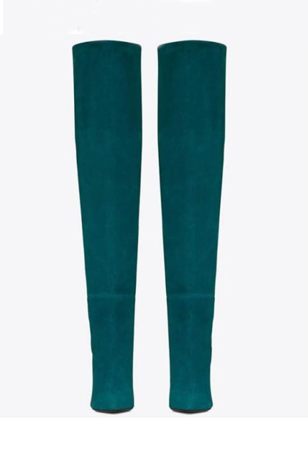 Faux Suede Slouch Pointed Toe Knee High Boots