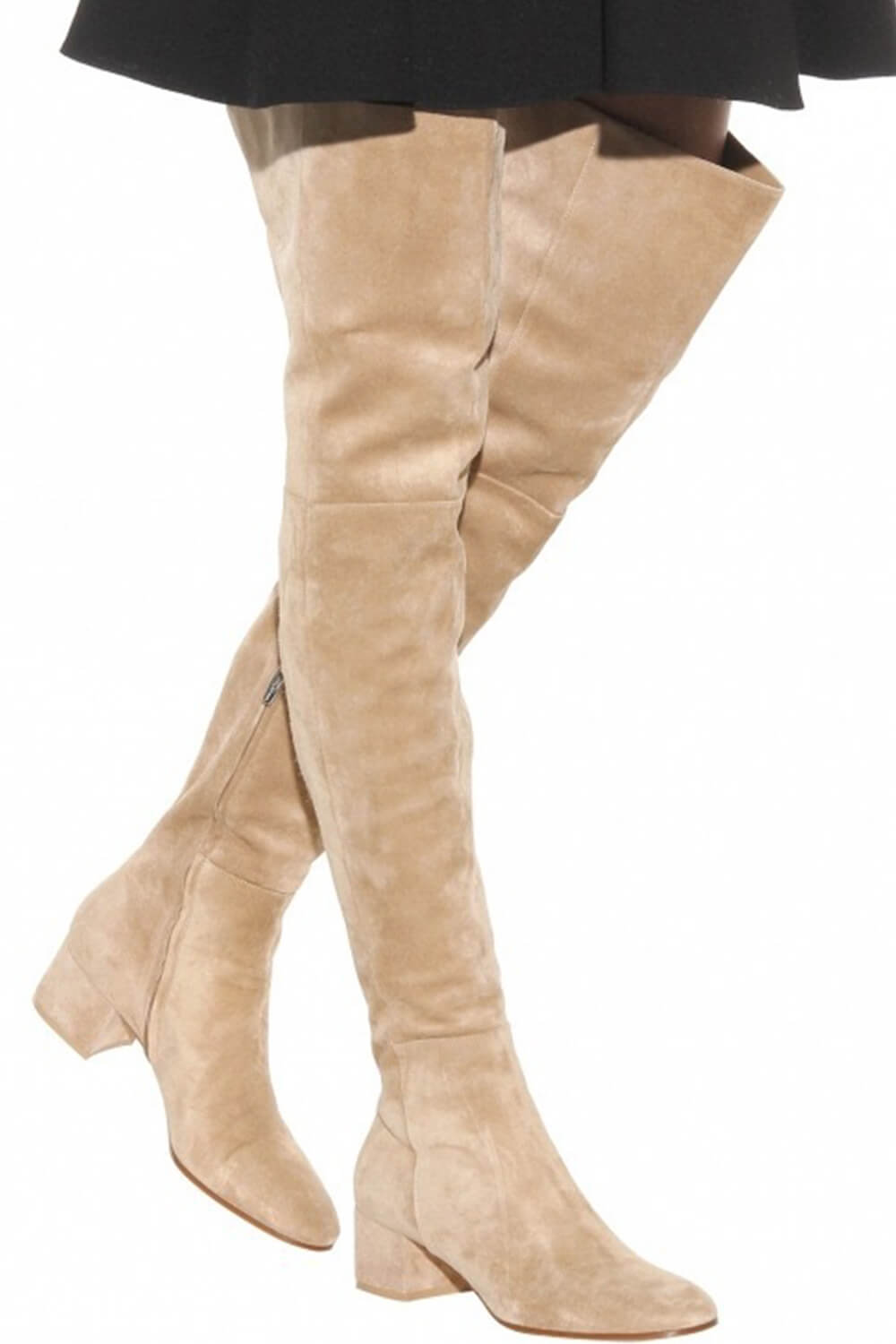 Faux Suede Over-The-Knee Thigh High Flat Boots