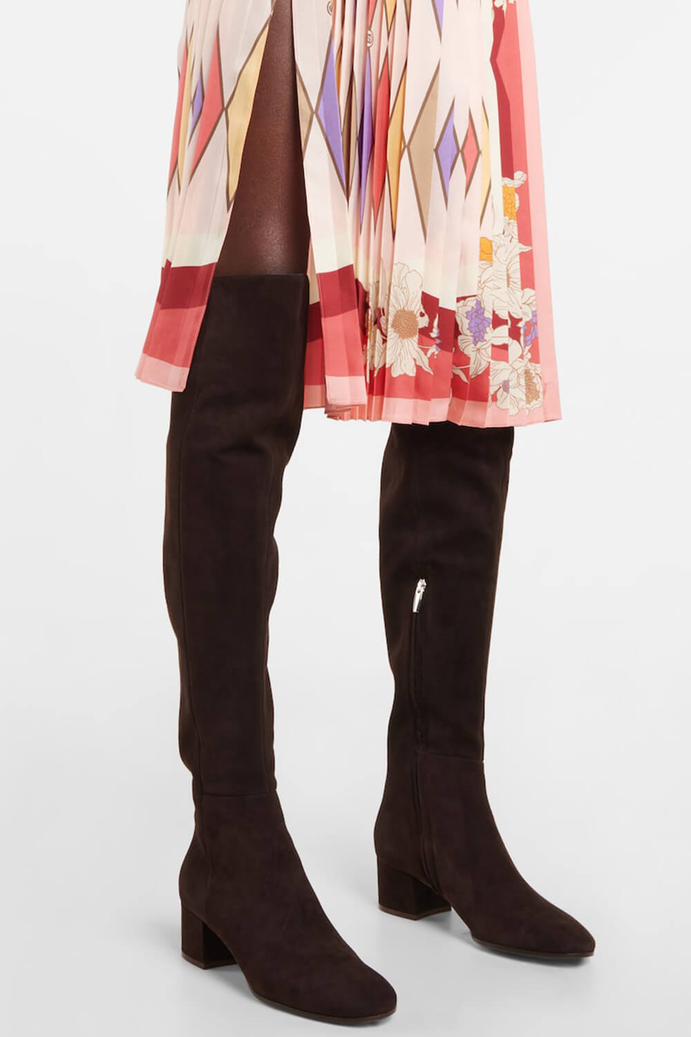 Faux Suede Over-The-Knee Thigh High Flat Boots