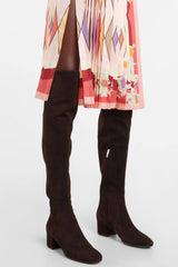 Faux Suede Over-The-Knee Thigh High Flat Boots