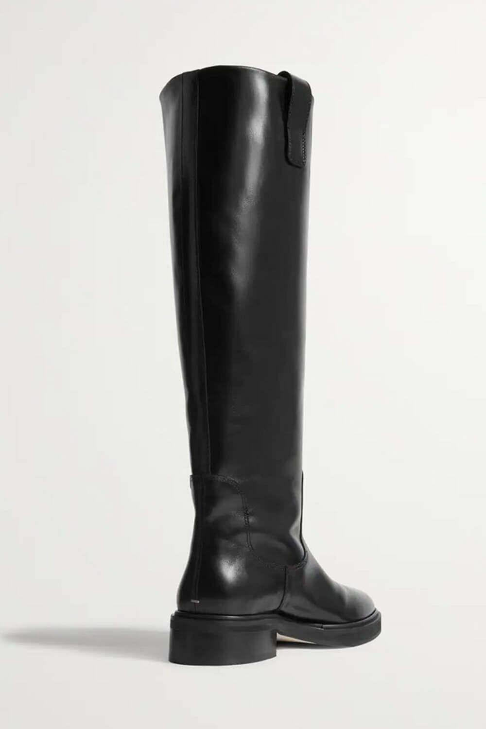 Calf Leather Knee High Flat Boots