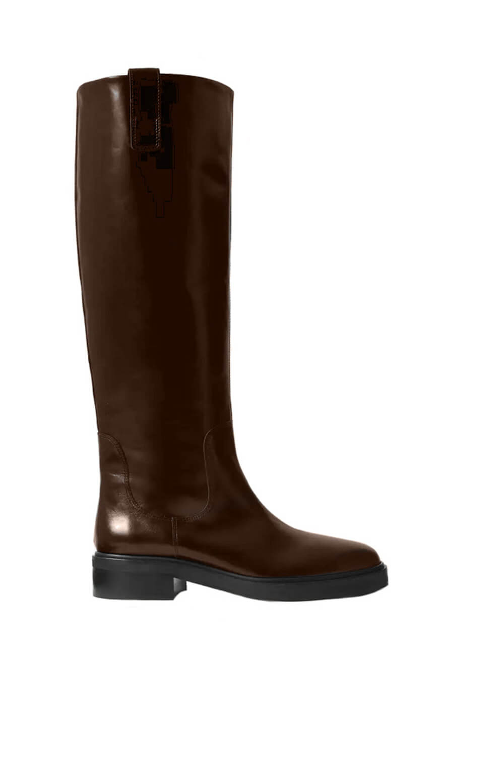 Calf Leather Knee High Flat Boots
